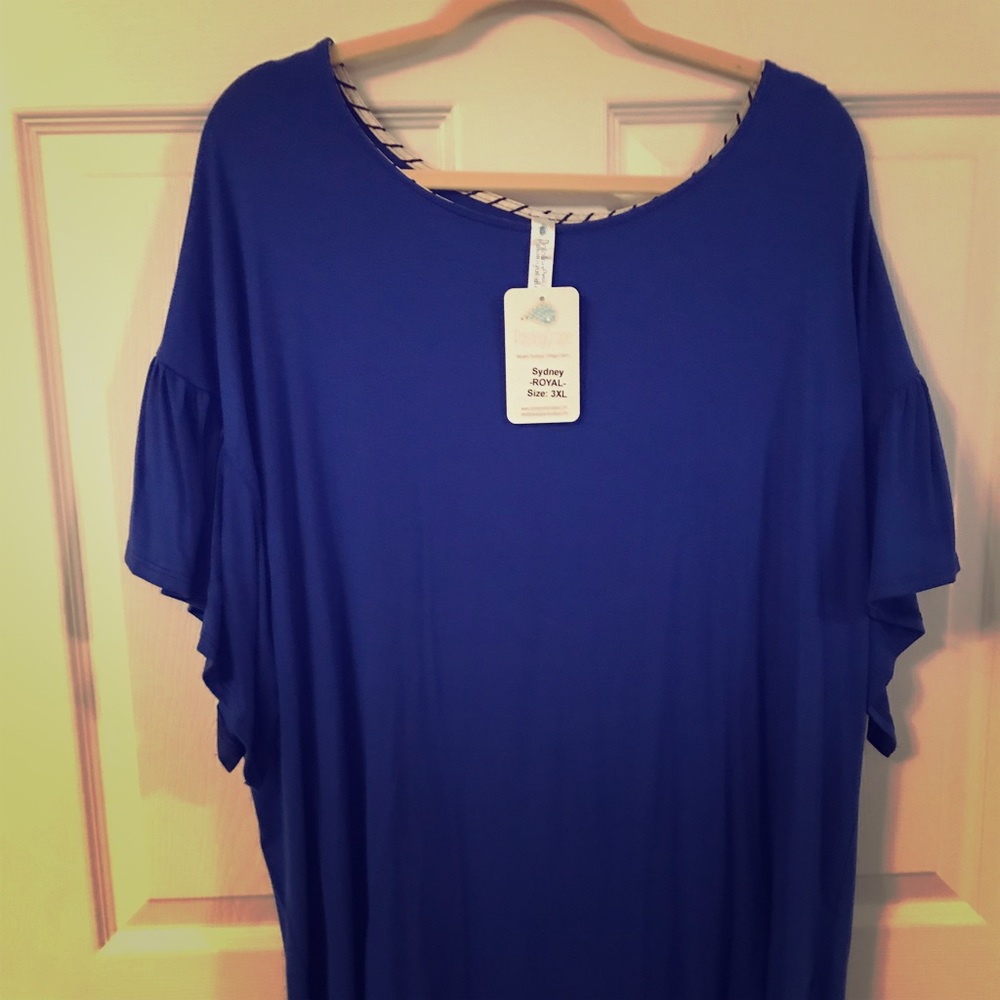 Royal blue blouse